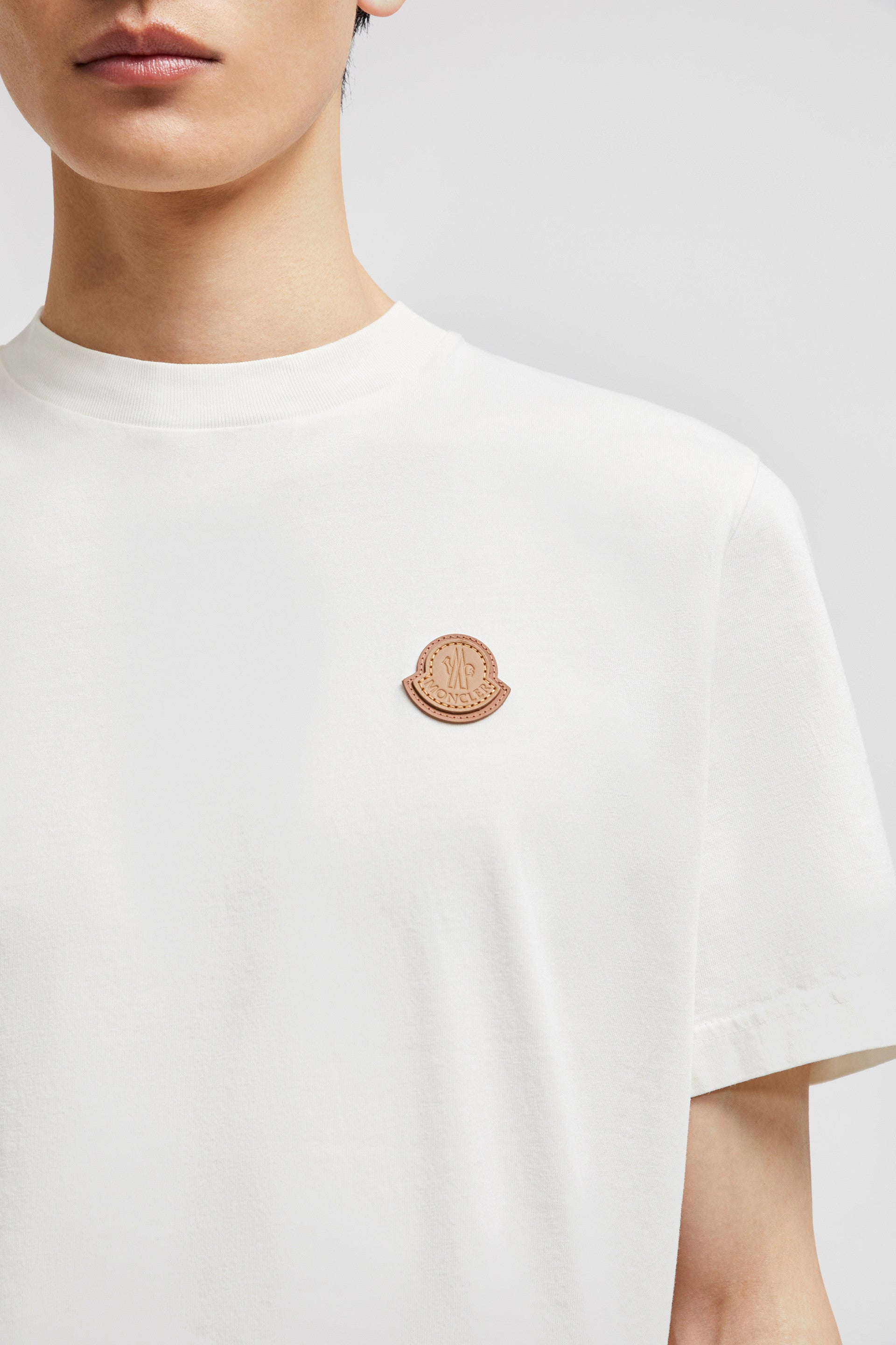 Moncler logo patch cotton Tshirt
