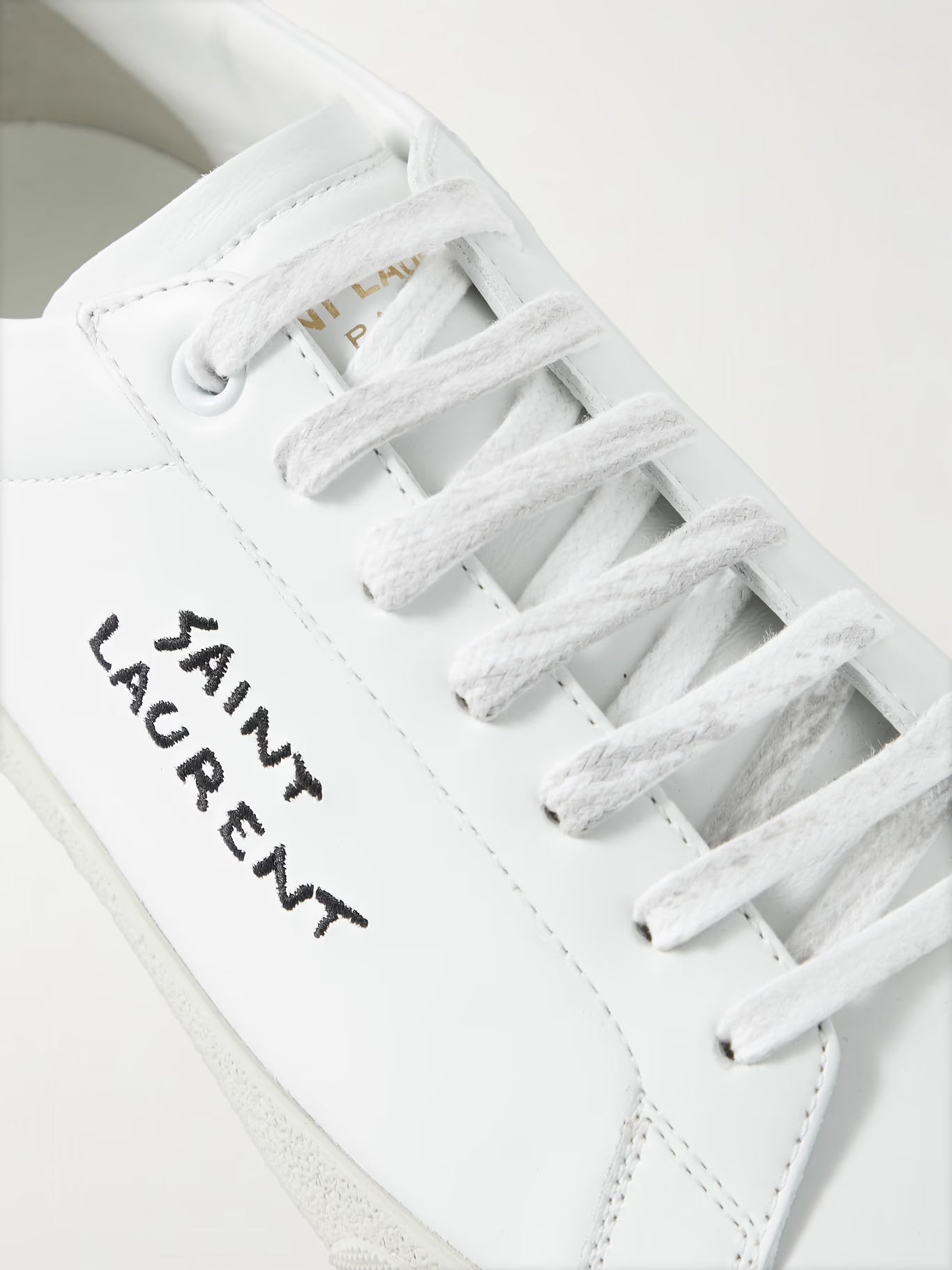 Court White Leather Low Top Sneakers