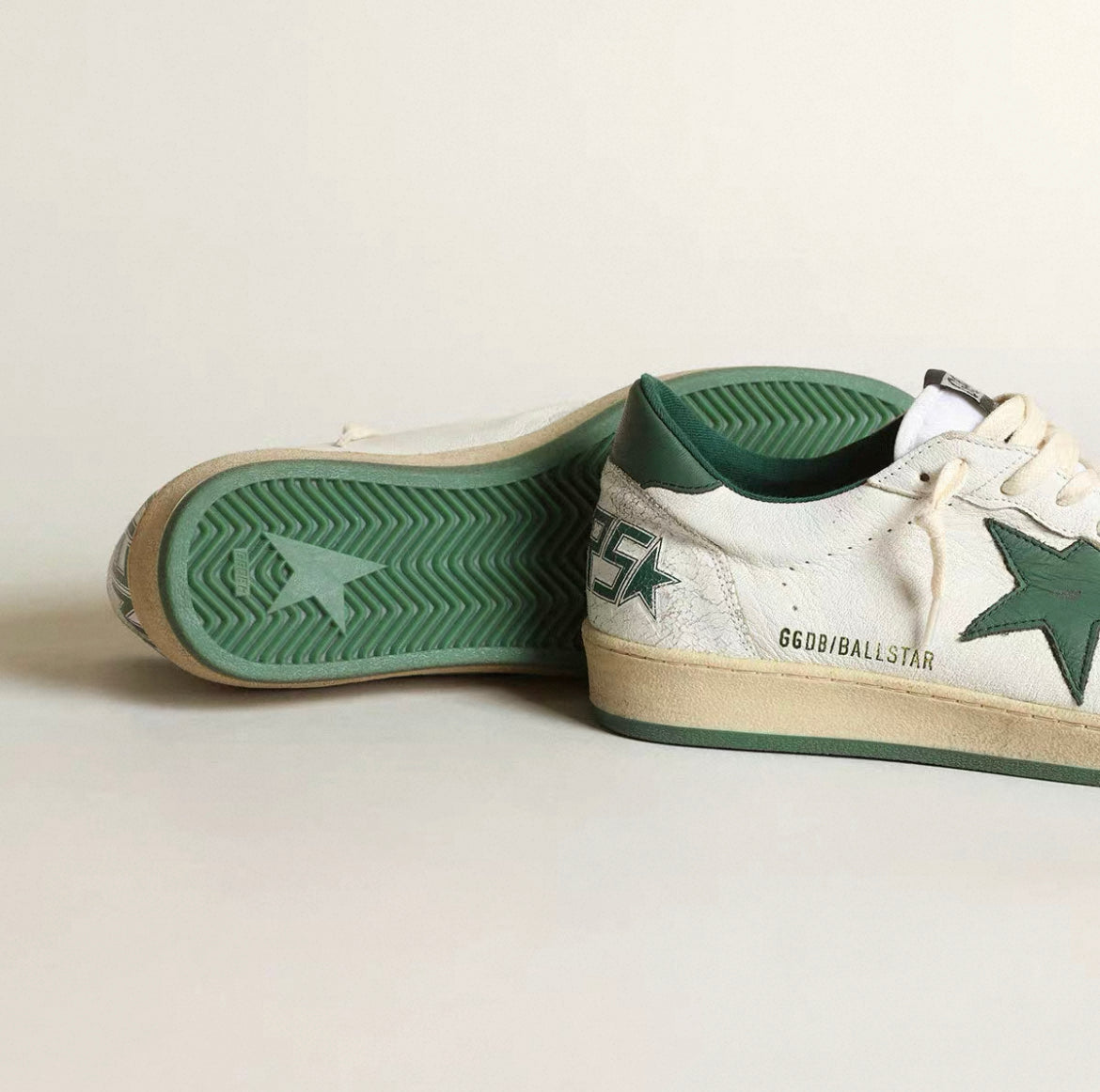 Golden Goose Men's Ball Star Green White