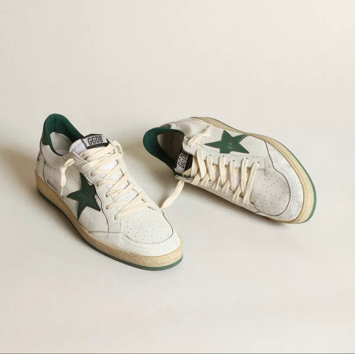 Golden Goose Men's Ball Star Green White