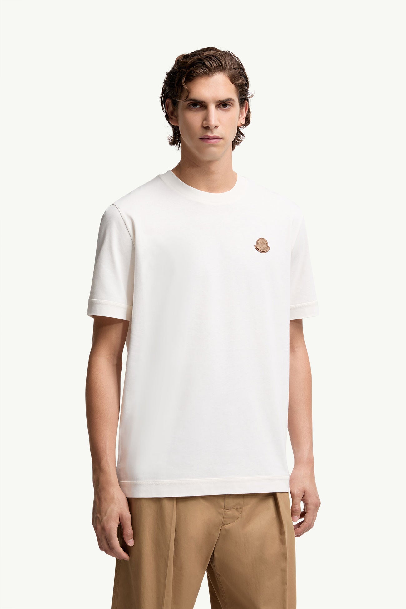 MONCLER Brown patch T-Shirt