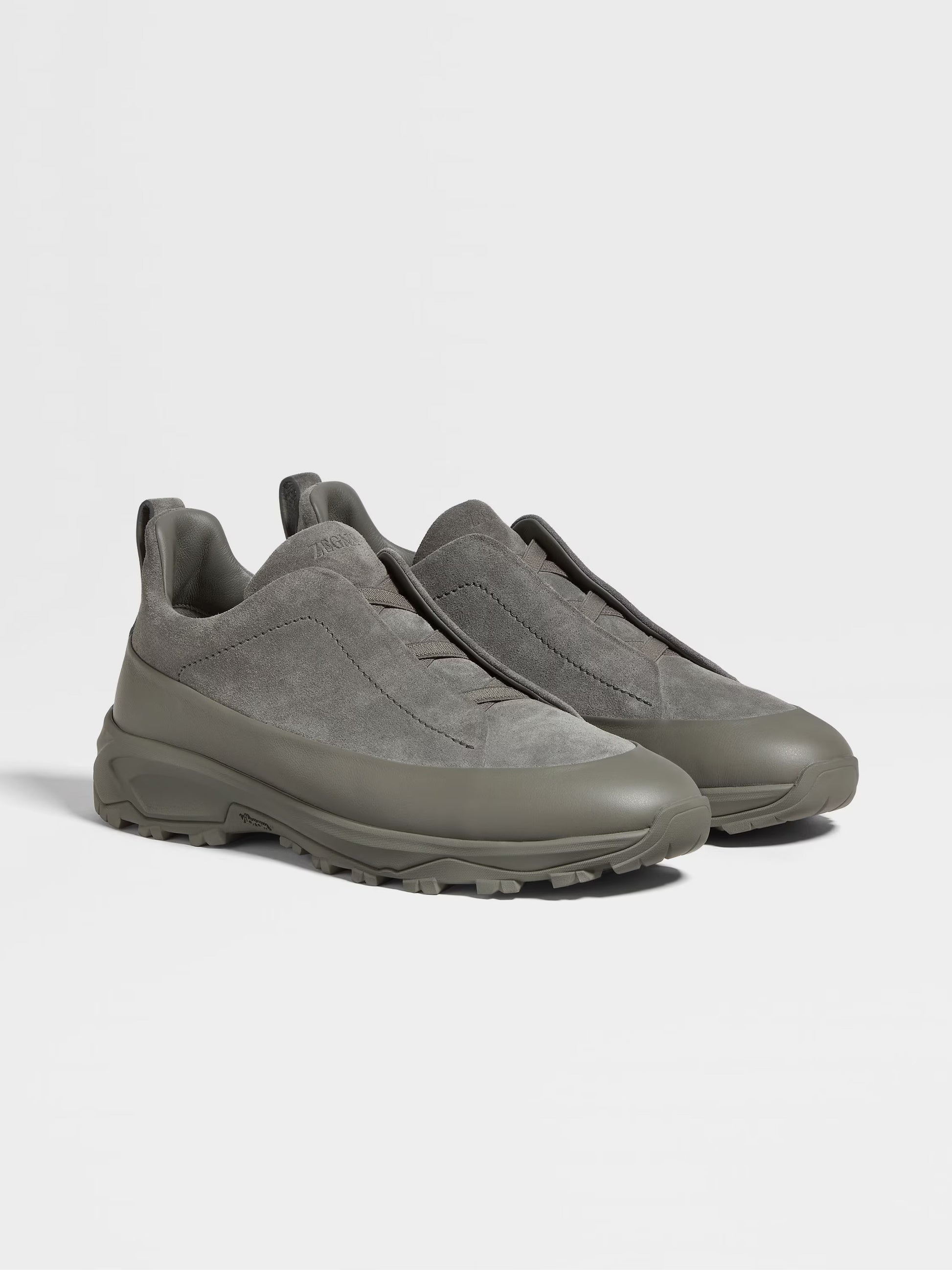 ZEGNA triple stitch high top (Washed gray)