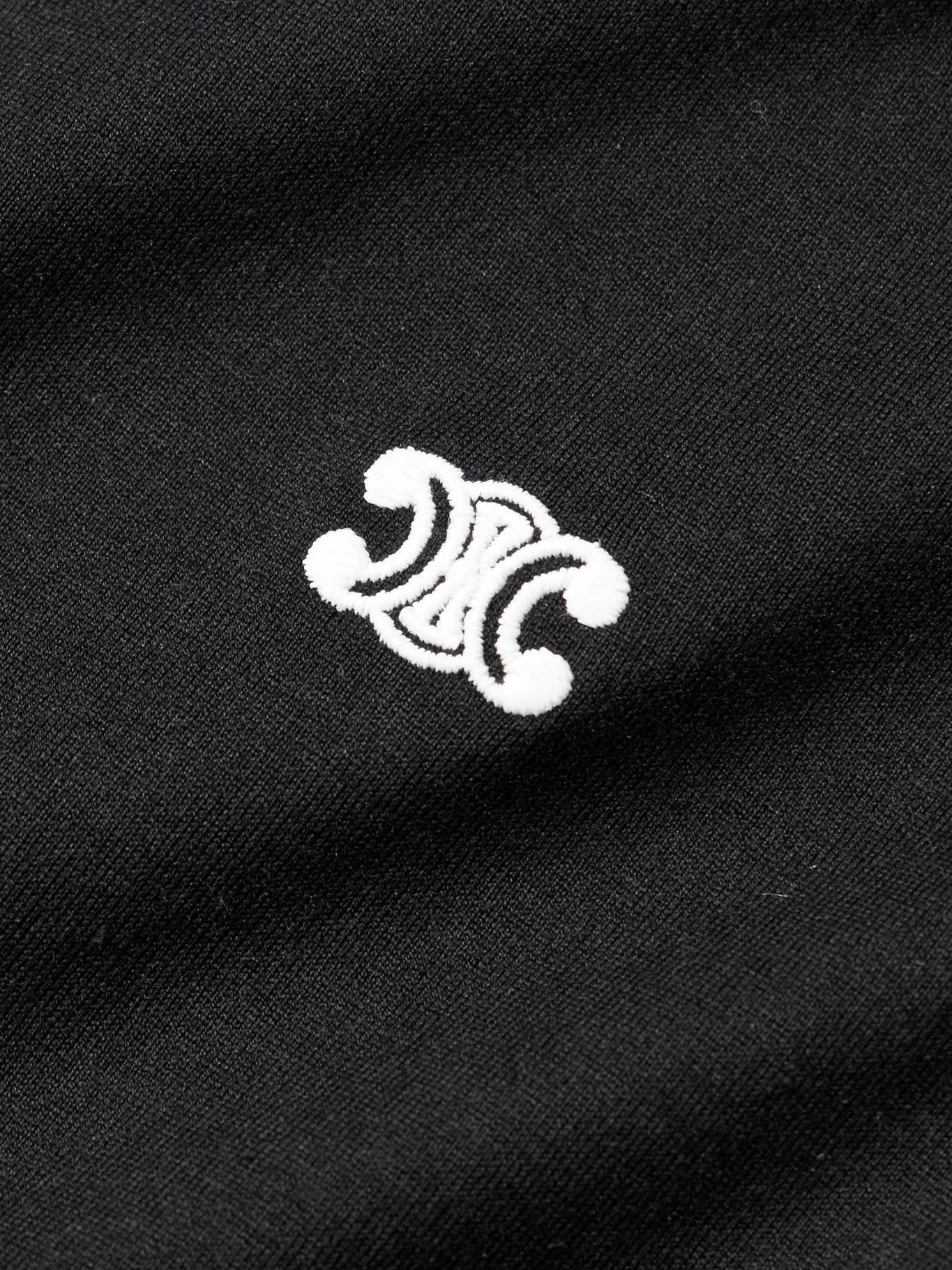 Celine homme logo embroidered tshirt