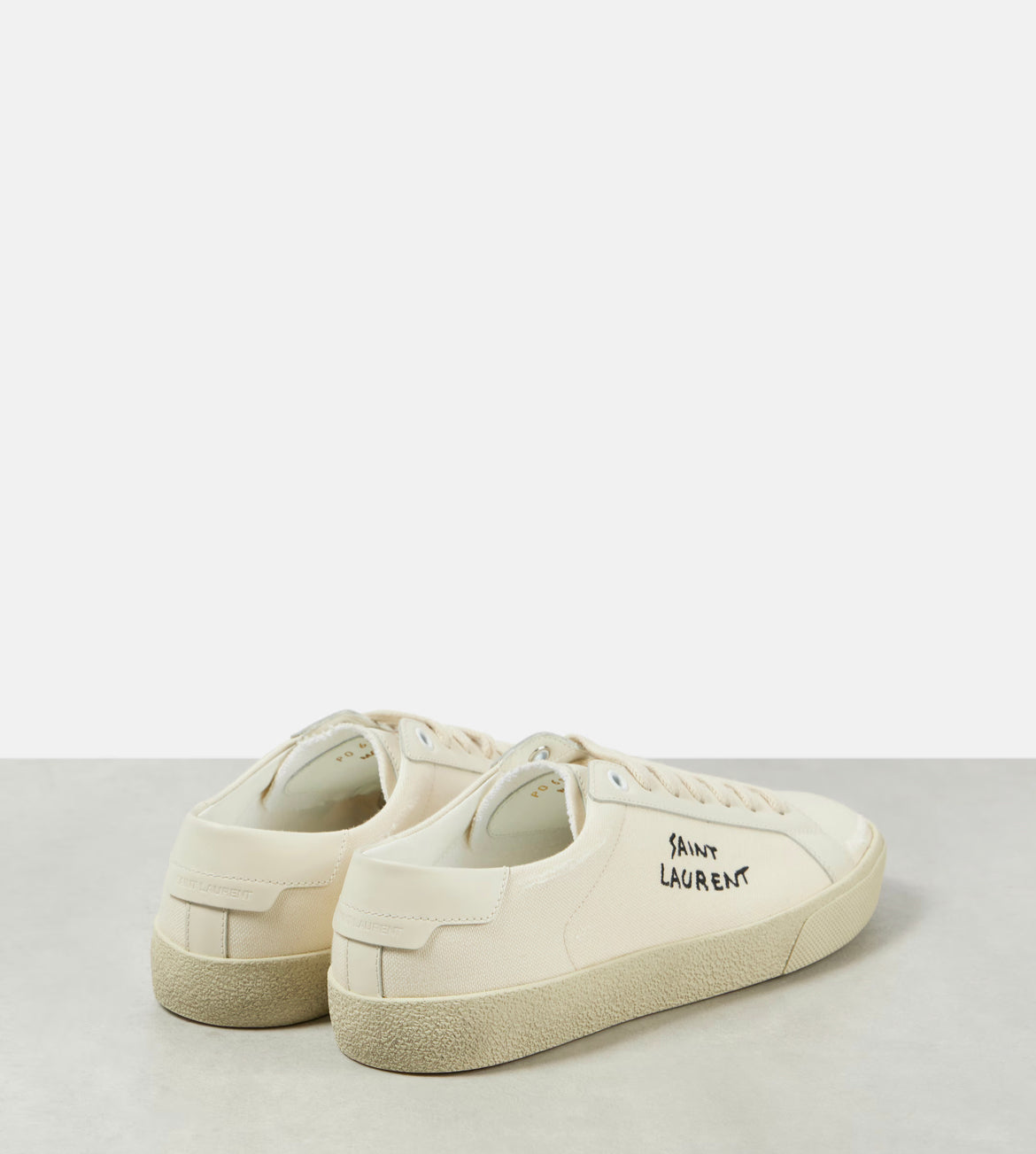 Saint Laurent Court Classic Canvas and Leather Sneakers