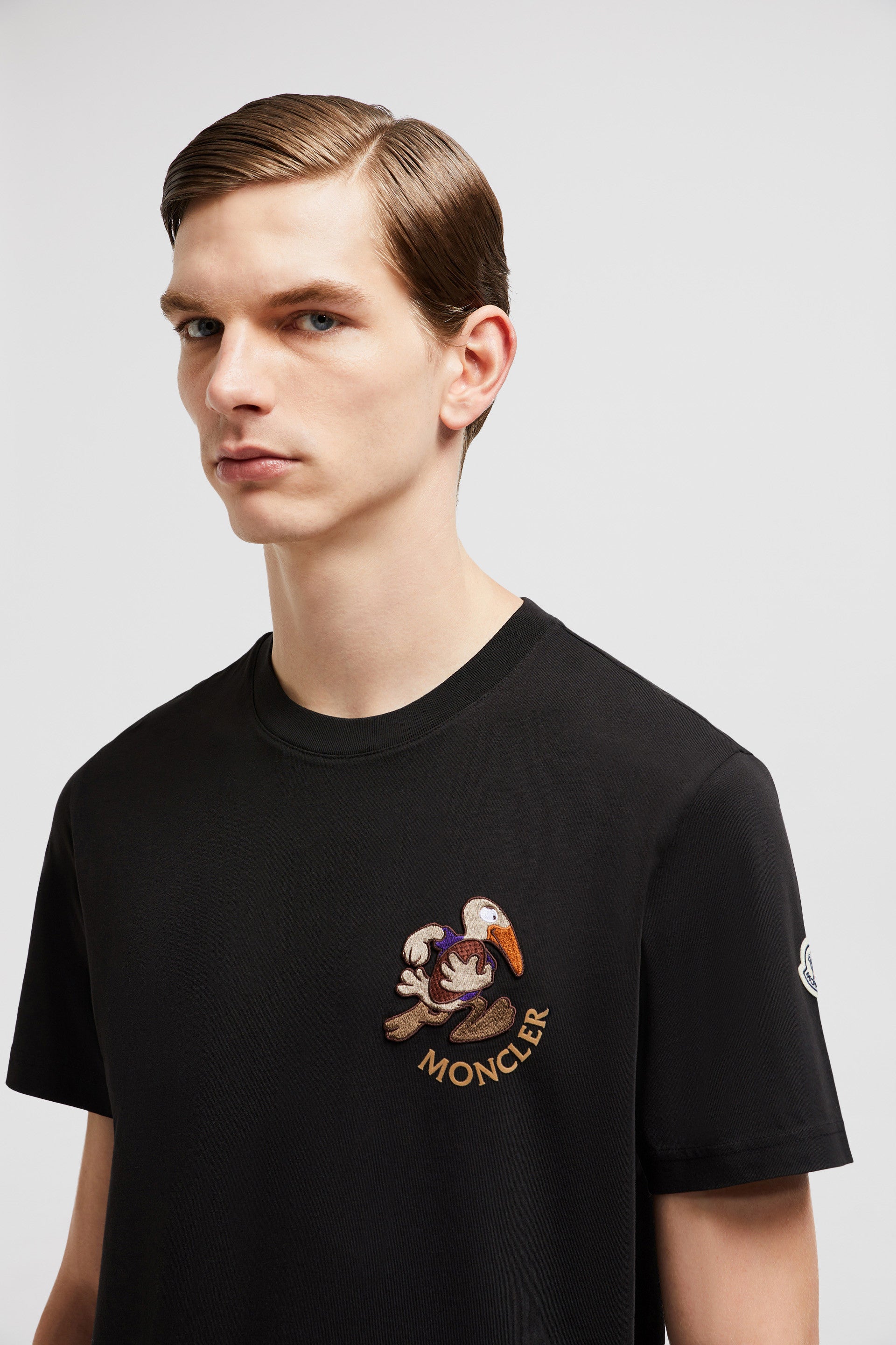 【MONCLER】メンズ★T-SHIRT CON PATCH ORSETTO★ベアTシャツ Moncler Teddy Bear patch adorned short-sleeved T-shirt